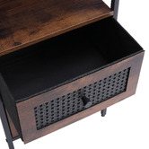 Aroya Home Luna 2 Drawer Rattan Bedside Table