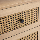 Aroya Home Luna 2 Drawer Rattan Bedside Table