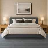 Aroya Home Quincy Faux Leather Bed with Drawers