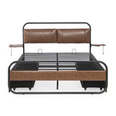 Aroya Home Pierre Bed with Drawers &amp; Built-In Bedside Tables
