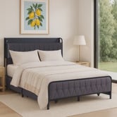 Aroya Home Grey Taylor Bed with Drawers &amp; Charging Station