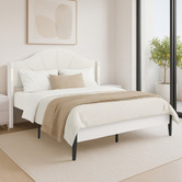 Aroya Home Stephie Faux Leather Bed Frame with LED