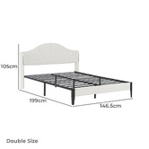 Aroya Home Stephie Faux Leather Bed Frame with LED