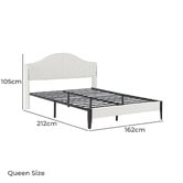 Aroya Home Stephie Faux Leather Bed Frame with LED