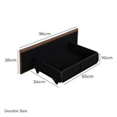 Aroya Home Pierre Bed with Drawers &amp; Built-In Bedside Tables