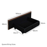 Aroya Home Pierre Bed with Drawers &amp; Built-In Bedside Tables