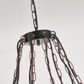 Gild &amp; Glow Allen Wheel Pine Wood 8 Light Pendant