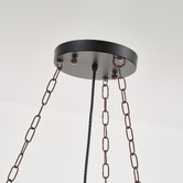 Gild &amp; Glow Allen Wheel Pine Wood 6-Light Pendant Light