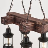 Gild &amp; Glow Allen Cross Pine Wood 4-Light Pendant Light