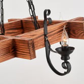 Gild &amp; Glow Arnie Pine Wood 4 Light Pendant