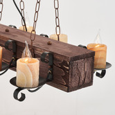 Gild &amp; Glow Philip Pine Wood 6 Light Pendant