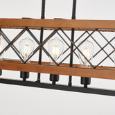 Gild &amp; Glow Lanny Pine Wood 5 Light Pendant