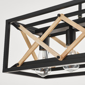 Gild &amp; Glow Alphonse Wooden Linear 5 Light Pendant