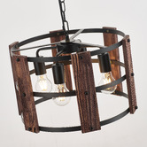 Gild &amp; Glow Sharon Pine Wood 4 Light Pendant