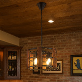 Gild &amp; Glow Sharon Pine Wood 4 Light Pendant