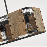 Gild &amp; Glow Petros Wood &amp; Iron 5 Light Pendant
