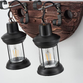 Gild &amp; Glow Debra Iron 2-Light Armed Wall Light