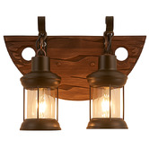 Gild &amp; Glow Debra Iron 2-Light Armed Wall Light