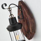 Gild &amp; Glow Debra Iron Armed Wall Light