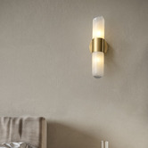 Gild &amp; Glow Petra Brass 2 Light Wall Sconce