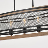 Gild &amp; Glow Caldwell Wood &amp; Iron 5 Light Pendant