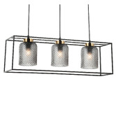Gild &amp; Glow Simmons Iron &amp; Glass 3 Light Pendant