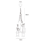 Gild &amp; Glow Debra Pine Wood 4-Light Pendant Light