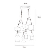 Gild &amp; Glow Allen Cross Pine Wood 4-Light Pendant Light