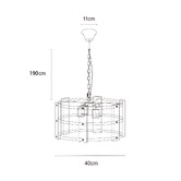Gild &amp; Glow Sharon Pine Wood 4 Light Pendant
