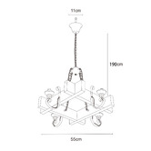 Gild &amp; Glow Arnie Pine Wood 4 Light Pendant
