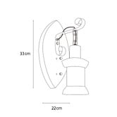 Gild &amp; Glow Debra Iron Armed Wall Light