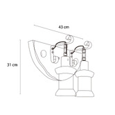 Gild &amp; Glow Debra Iron 2-Light Armed Wall Light