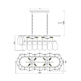 Gild &amp; Glow Susan Iron 8 Light Pendant