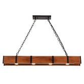 Gild &amp; Glow Napa Pine Wood 4-Light Pendant
