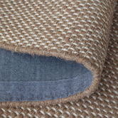 Steph &amp; Gian Walnut Bark Flat Weave Wool &amp; Cotton Rug