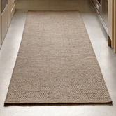 Steph &amp; Gian Walnut Bark Flat Weave Wool &amp; Cotton Runner