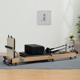 Zenformix Nash Foldable Oak Wood Pilates Reformer Bed
