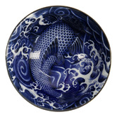 Tokyo Design Studio Blue Japonism Carp 14.7cm Porcelain Tayo Bowls