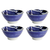 Tokyo Design Studio Blue Japonism Dragon Porcelain Tendon Bowls