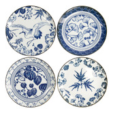 Tokyo Design Studio 4 Piece Flora Japonica Porcelain Side Plate Set