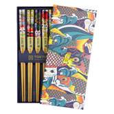 Tokyo Design Studio 5 Pairs Lucky &amp; Koinobori Chopsticks Gift Set