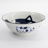 Tokyo Design Studio White Kawaii Cat Neko 19.7cm Ramen Bowls