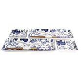 Tokyo Design Studio 6 Piece Flora Japonica Sushi Plate Set