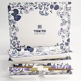 Tokyo Design Studio 6 Piece Flora Japonica Sushi Plate Set