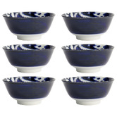 Tokyo Design Studio Blue Japonism Dragon Porcelain Tayo Bowls