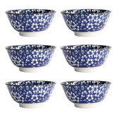 Tokyo Design Studio Tokyo Blue Sakura 15cm Porcelain Tayo Bowls