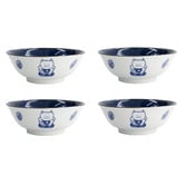 Tokyo Design Studio Blue Kawaii Cat Neko 19.7cm Ramen Bowls