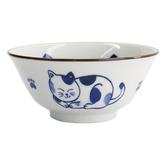 Tokyo Design Studio White Kawaii Cat Neko 14.9cm Porcelain Tayo Bowls