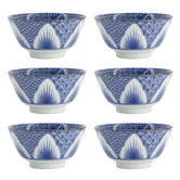 Tokyo Design Studio Lily Flower 13.5cm Porcelain Rice Bowls