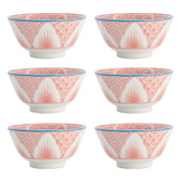 Tokyo Design Studio Lily Flower 13.5cm Porcelain Rice Bowls